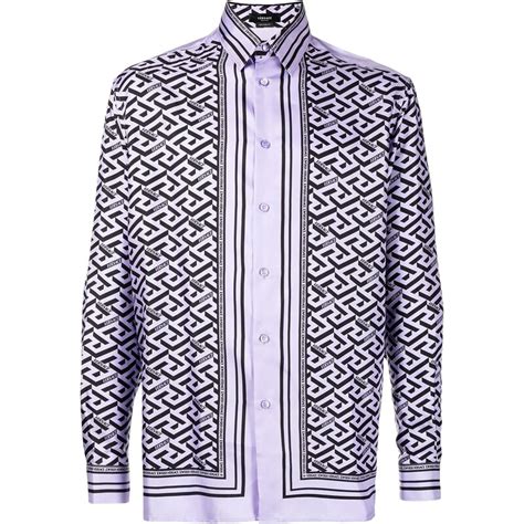 camicia maschile viola versace|Camicie Eleganti .